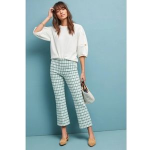 Anthropologie The Essential Cropped Flare Trousers